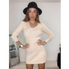 Šaty pletené dlouhý rukáv dámské (S/M ONE SIZE) ITALSKá MóDA IMM225960/DR (Velikost S/M/L, Barva Černá)