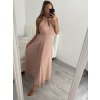 Šaty dlouhé elegantní společenské bez rukávu dámské (L/XL ONE SIZE) ITALSKÁ MÓDA IMM22FS52701/DR (Velikost L/XL, Barva bílá)
