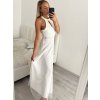 Šaty dlouhé elegantní společenské bez rukávu dámské (L/XL ONE SIZE) ITALSKÁ MÓDA IMM22FS52701/DR (Velikost L/XL, Barva bílá)