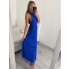 Šaty dlouhé elegantní společenské bez rukávu dámské (L/XL ONE SIZE) ITALSKÁ MÓDA IMM22FS52701/DR (Velikost L/XL, Barva bílá)
