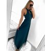 Šaty dlouhé elegantní společenské bez rukávu dámské (L/XL ONE SIZE) ITALSKÁ MÓDA IMM22FS52701/DR (Velikost L/XL, Barva bílá)