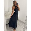 Šaty dlouhé elegantní společenské bez rukávu dámské (L/XL ONE SIZE) ITALSKÁ MÓDA IMM22FS52701/DR (Velikost L/XL, Barva bílá)