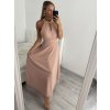 Šaty dlouhé elegantní společenské bez rukávu dámské (L/XL ONE SIZE) ITALSKÁ MÓDA IMM22FS52701/DR (Velikost L/XL, Barva bílá)
