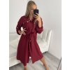 Šaty košilové dlouhý rukáv dámské (M/L/XL ONE SIZE) ITALSKÁ MÓDA IMWB22217/DR (Velikost S/M/L, Barva bílá)