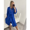 Šaty košilové dlouhý rukáv dámské (M/L/XL ONE SIZE) ITALSKÁ MÓDA IMWB22217/DR (Velikost S/M/L, Barva bílá)