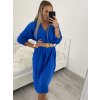 Šaty s páskem dlouhý rukáv dámské (L/XL/2XLONE SIZE) ITALSKÁ MÓDA IMPSH226060/DR (Velikost XL/2XL, Barva Černá)