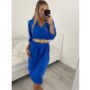 Šaty s páskem dlouhý rukáv dámské (L/XL/2XLONE SIZE) ITALSKÁ MÓDA IMPSH226060/DR (Velikost XL/2XL, Barva Černá)