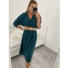 Šaty s páskem dlouhý rukáv dámské (L/XL/2XLONE SIZE) ITALSKÁ MÓDA IMPSH226060/DR (Velikost XL/2XL, Barva Černá)