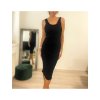 Šaty letní na ramínka dámské (S/M ONE SIZE) ITALSKÁ MÓDA IMPBB22C18165/DR (Velikost S/M/L, Barva Černá)