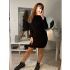 Šaty pletené dlouhý rukáv dámské (S/M ONE SIZE) ITALSKÁ MÓDA IMWB22233/DR (Velikost S/M/L, Barva béžová)