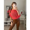 Svetr tenký oversize s mašlí dlouhý rukáv dámský (M/L ONE SIZE) ITALSKÁ MÓDA IM422910/DR