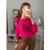 Svetr tenký oversize s mašlí dlouhý rukáv dámský (M/L ONE SIZE) ITALSKÁ MÓDA IM422910/DR