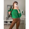 Svetr tenký oversize s mašlí dlouhý rukáv dámský (M/L ONE SIZE) ITALSKÁ MÓDA IM422910/DR