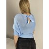 Svetr tenký oversize s mašlí dlouhý rukáv dámský (M/L ONE SIZE) ITALSKÁ MÓDA IM422910/DR