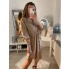 Šaty košilové dlouhý rukáv dámské (S/M/L ONE SIZE) ITALSKÁ MÓDA IMWA223027/DR (Velikost M/L, Barva fialová)