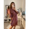 Šaty košilové dlouhý rukáv dámské (S/M/L ONE SIZE) ITALSKÁ MÓDA IMWA223027/DR (Velikost M/L, Barva fialová)