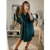 Šaty košilové dlouhý rukáv dámské (S/M/L ONE SIZE) ITALSKÁ MÓDA IMWA223027/DR (Velikost M/L, Barva fialová)