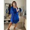 Šaty košilové dlouhý rukáv dámské (S/M/L ONE SIZE) ITALSKÁ MÓDA IMWA223027/DR (Velikost M/L, Barva fialová)