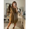 Šaty košilové dlouhý rukáv dámské (S/M/L ONE SIZE) ITALSKÁ MÓDA IMWA223027/DR (Velikost M/L, Barva fialová)