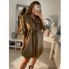 Šaty košilové dlouhý rukáv dámské (S/M/L ONE SIZE) ITALSKÁ MÓDA IMWA223027/DR (Velikost M/L, Barva fialová)
