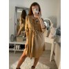 Šaty košilové dlouhý rukáv dámské (S/M/L ONE SIZE) ITALSKÁ MÓDA IMWA223027/DR (Velikost M/L, Barva fialová)