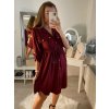 Šaty košilové dlouhý rukáv dámské (S/M/L ONE SIZE) ITALSKÁ MÓDA IMWA223027/DR (Velikost M/L, Barva fialová)