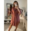 Šaty košilové dlouhý rukáv dámské (S/M/L ONE SIZE) ITALSKÁ MÓDA IMWA223027/DR (Velikost M/L, Barva fialová)