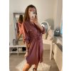 Šaty košilové dlouhý rukáv dámské (S/M/L ONE SIZE) ITALSKÁ MÓDA IMWA223027/DR (Velikost M/L, Barva fialová)