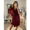 Šaty košilové dlouhý rukáv dámské (S/M/L ONE SIZE) ITALSKÁ MÓDA IMWA223027/DR (Velikost M/L, Barva fialová)