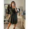 Šaty košilové dlouhý rukáv dámské (S/M/L ONE SIZE) ITALSKÁ MÓDA IMWA223027/DR (Velikost M/L, Barva fialová)