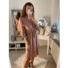 Šaty košilové dlouhý rukáv dámské (S/M/L ONE SIZE) ITALSKÁ MÓDA IMWA223027/DR (Velikost M/L, Barva fialová)