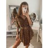 Šaty elegantní košilové dlouhý rukáv dámské (S/M ONE SIZE) ITALSKÁ MÓDA IMM22MS52379A/DR (Velikost S/M/L, Barva béžová)