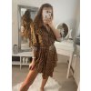 Šaty elegantní košilové dlouhý rukáv dámské (S/M ONE SIZE) ITALSKÁ MÓDA IMM22MS52379A/DR (Velikost S/M/L, Barva béžová)