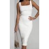 Šaty dlouhé řádkované na ramínka dámské (S/M/L ONE SIZE) ITALSKÁ MÓDA IMWG221734/DR (Velikost S/M/L, Barva zelená khaki)
