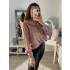 Košile oversize saténová  dlouhý rukáv dámská (S/M/L/XL ONE SIZE) ITALSKÁ MODA IMD22794/DR (Velikost S/M/L, Barva bílá)