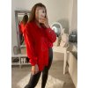 Košile oversize saténová  dlouhý rukáv dámská (S/M/L/XL ONE SIZE) ITALSKÁ MODA IMD22794/DR (Velikost S/M/L, Barva bílá)