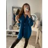 Košile oversize saténová  dlouhý rukáv dámská (S/M/L/XL ONE SIZE) ITALSKÁ MODA IMD22794/DR (Velikost S/M/L, Barva bílá)