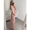 Šaty dlouhé elegantní společenské dlouhý rukáv dámské (S/M ONE SIZE) ITALSKÁ MÓDA IMPSH2255183/DR (Velikost S/M/L, Barva Černá)