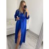 Šaty dlouhé elegantní společenské dlouhý rukáv dámské (S/M ONE SIZE) ITALSKÁ MÓDA IMPSH2255183/DR (Velikost S/M/L, Barva Černá)