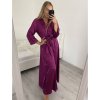 Šaty dlouhé elegantní společenské dlouhý rukáv dámské (S/M ONE SIZE) ITALSKÁ MÓDA IMPSH2255183/DR (Velikost S/M/L, Barva Černá)