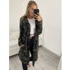Cardigan mikina na zip s kapucňou dámsky maskáč  (M/L/XL) ITALSKÁ  MÓDA IM520043/DR