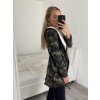Cardigan s kapucňou dámsky maskáč  (L/XL/2XL) ITALSKÁ  MÓDA IM522MAKSABIG/DR