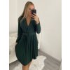Šaty elegantní dlouhý rukáv dámské (S/M/L ONE SIZE) ITALSKÁ MÓDA IMWB22222/DR (Velikost S/M/L, Barva Černá)