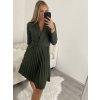 Šaty elegantní dlouhý rukáv dámské (S/M/L ONE SIZE) ITALSKÁ MÓDA IMWB22222/DR (Velikost S/M/L, Barva Černá)