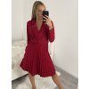 Šaty elegantní dlouhý rukáv dámské (S/M/L ONE SIZE) ITALSKÁ MÓDA IMWB22222/DR (Velikost S/M/L, Barva Černá)