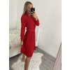 Šaty elegantní dlouhý rukáv dámské (S/M/L ONE SIZE) ITALSKÁ MÓDA IMWB22222/DR (Velikost S/M/L, Barva Černá)