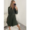 Šaty elegantní dlouhý rukáv dámské (S/M/L ONE SIZE) ITALSKÁ MÓDA IMWB22222/DR (Velikost S/M/L, Barva Černá)