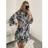 Šaty košilové oversize dlouhý rukáv dámské (S/M/L ONE SIZE) ITALSKÁ MÓDA IMWGS223367/DR (Velikost S/M/L, Barva bílá)