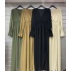 Šaty dlouhé šifonové dlouhý rukáv dámské (S/M ONE SIZE) ITALSKÁ MÓDA IMWGS223251/DR (Velikost S/M/L, Barva béžová)