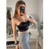 Top na ramínka dámské (S/M ONE SIZE) ITALSKÁ MÓDA IMPBB22C23443/DR (Velikost S/M/L, Barva Černá)